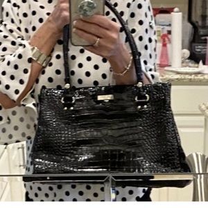 Kate Spade Faux Crocodile Zipper Tote Bag